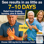 Close up of capsules for neuropathy and sciatica support