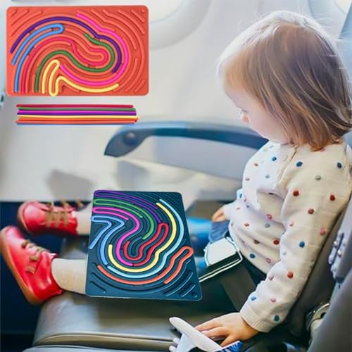 Xesakesi portable travel companion sensory board showing convenient lightweight size for kids