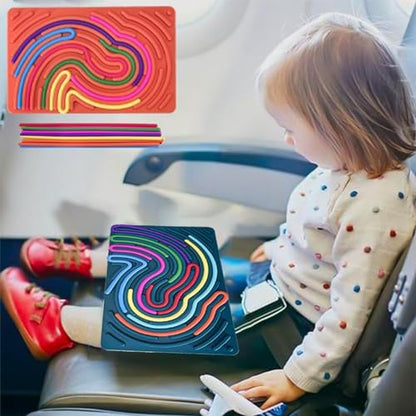 Xesakesi portable travel companion sensory board showing convenient lightweight size for kids