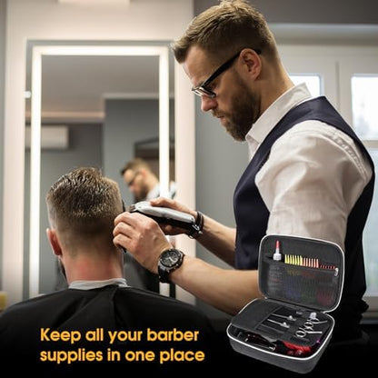 ProCase barber tools travel case close up on the premium heavy duty zippers.