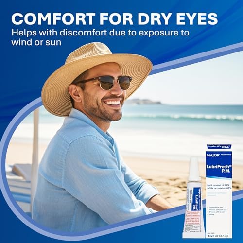 White petrolatum and mineral oil eye ointment for sensitive eyes
