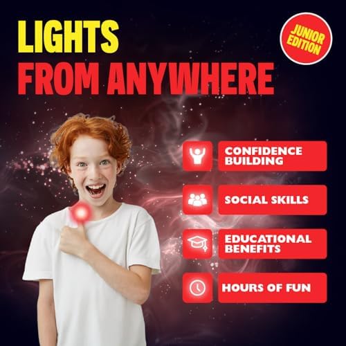 Marvin's Magic Lights From Anywhere illusion kit box contents including light props and instruction manual