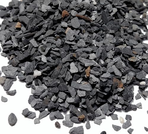 Close up of Small World Slate and Stone natural grey gravel texture