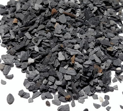 Close up of Small World Slate and Stone natural grey gravel texture