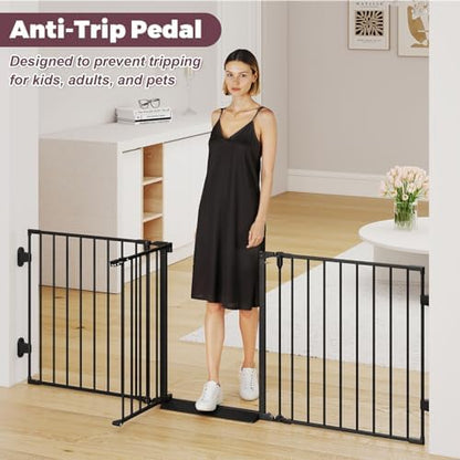 Detailed shot of the anti trip pedal at the base of the Cideny dog gate.
