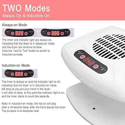 Oubrelu nail dryer in a home salon setting