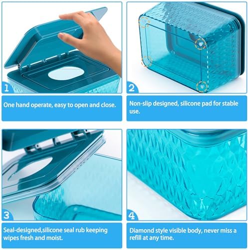 Close up of Whiidoom wipes container showing the seal-designed lid