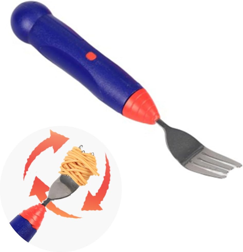 Wingosoph electric twirling fork front view blue handle