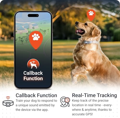 PAJ GPS dog tracker showing LED light feature