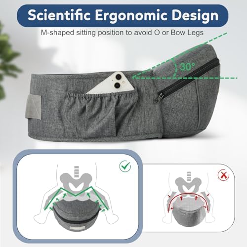 Safotad baby carrier showing adjustable waistband and support