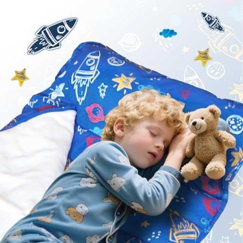 Haleeone lightweight roll up sleeping bag fully opened to demonstrate the fifty inch length.