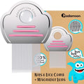 Ycfish Yolev 4 Pcs Dandruff Comb set in pink blue white and black colors