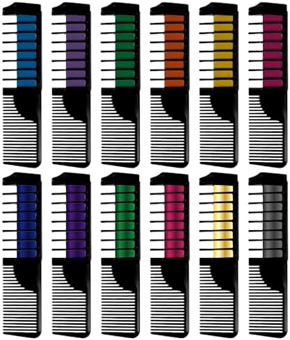 Girl using Facegem London temporary hair color chalk comb