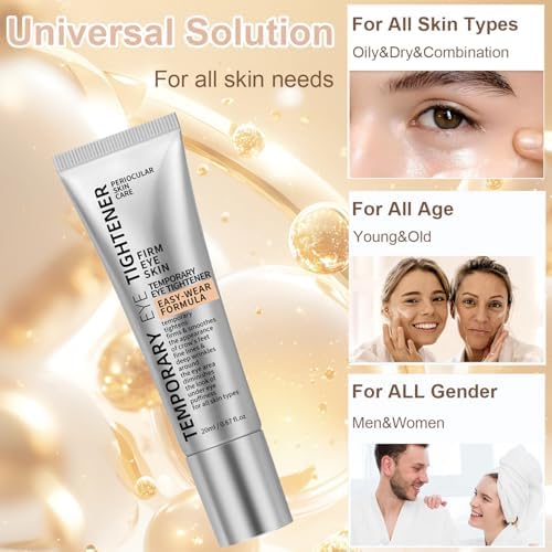 Demonstration of the professional applicator brush distributing the anti-wrinkle eye primer smoothly.