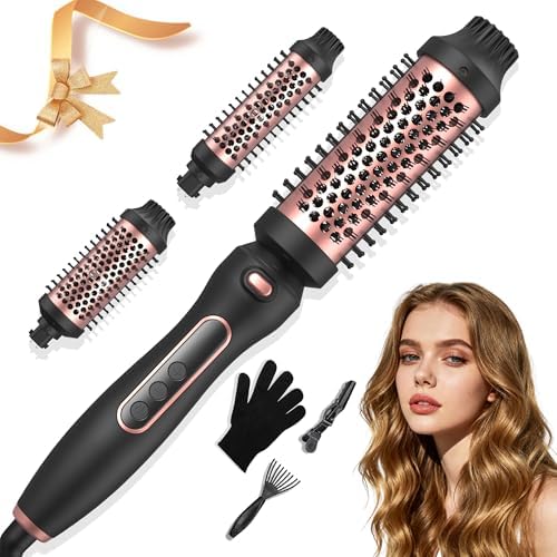 UMIGA heated round brush ionic outlet close up detail showcasing frizz control technology
