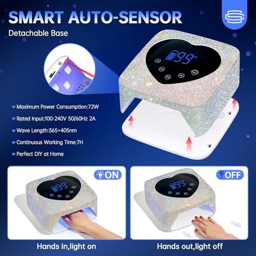 Christine Shelly 72W nail dryer in cordless operation mode