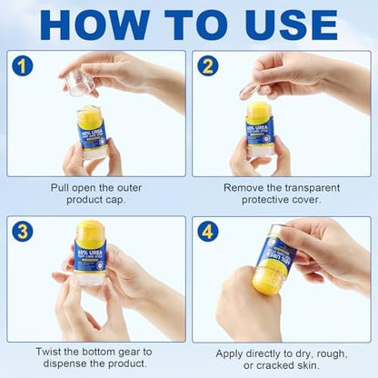 Flasture deep moisturizing maximum strength urea cream stick label displaying ingredient benefits