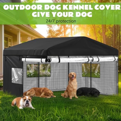 Premium USA imported heavy duty dog kennel shade protector for large breeds