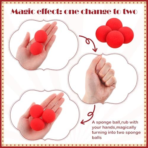 Full collection of 20 red magic sponge balls
