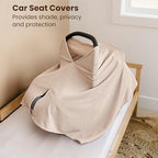 Close-up of soft breathable fabric texture of Konssy nursing cover