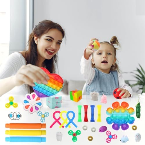 Spolux sensory toy kit with various pop and squeeze gadgets