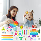 Spolux sensory toy kit with various pop and squeeze gadgets