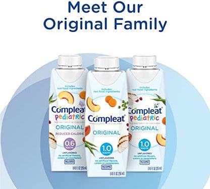 Compleat pediatric real food blend tube feeding liquid case view