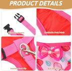 Prasacco premium chicken leash set close up view of the secure stainless steel attachment clips and nylon straps