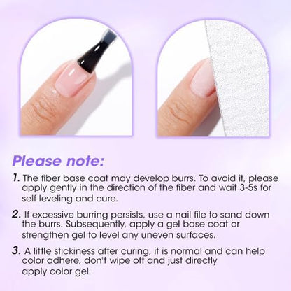 Gellen fiber reinforced gel base for damaged nails