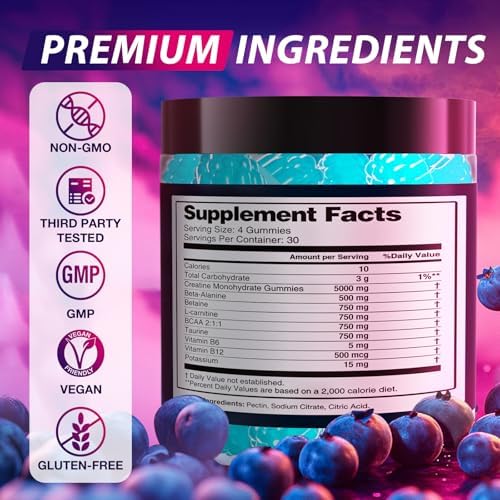 Asumtal sports nutrition creatine gummies lifestyle arrangement