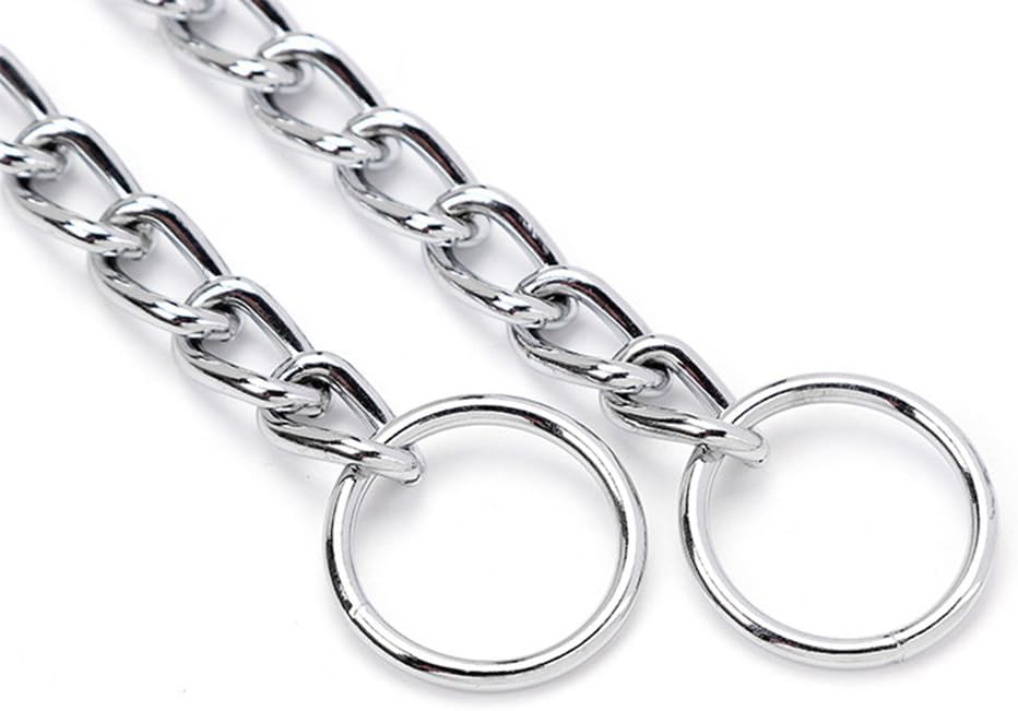 Durable no pull metal chain choker for large breed dogs walking