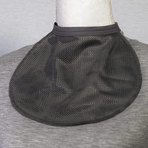 Breathable mesh fabric detail of ROMET laryngectomy stoma guards.