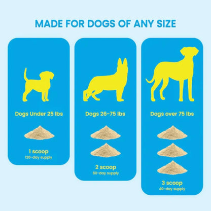 Side view of Nala Nutrition dog hip and joint powder