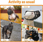 Components of Mayerzon adjustable dog training muzzle