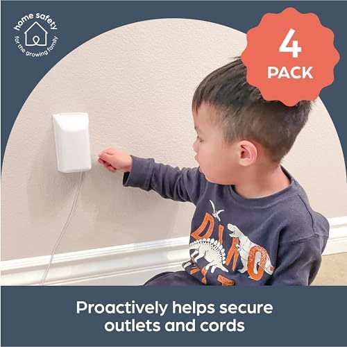 Dreambaby safety guard installed on standard wall socket