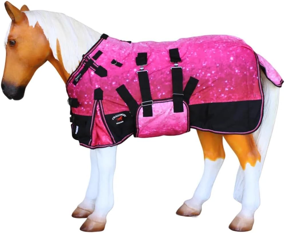 Miniature donkey wearing Challenger winter rug
