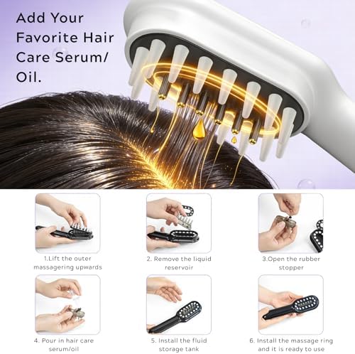 Portable red light therapy device for hair growth and scalp care
