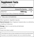 VitaCosmoX Diosmin 240 count package highlighting non-GMO and gluten-free certifications