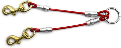 Outdoor Dog Supply heavy duty multi-dog leash attachment with sturdy main connector ring.