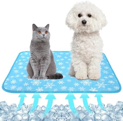 NACOCO dog and cat cooling cushion showing the self cooling breathable nylon fabric texture up close.