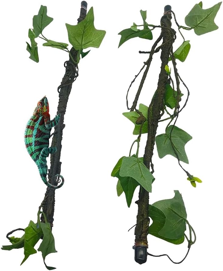 Bnosdm reptile climbing branch set with flexible vines