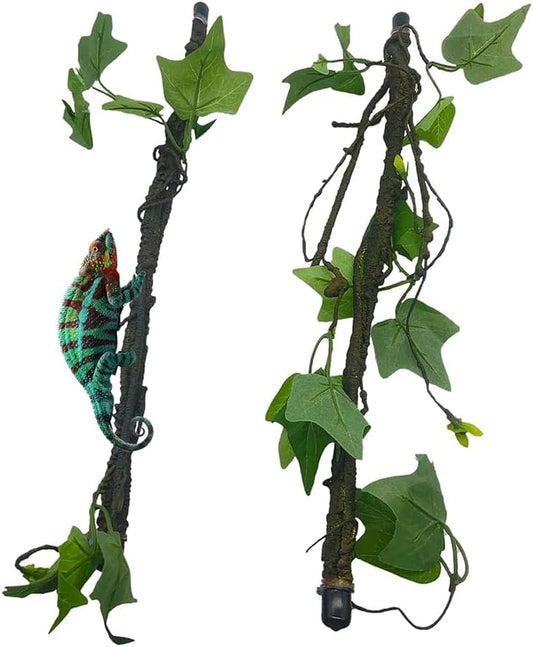 Bnosdm reptile climbing branch set with flexible vines