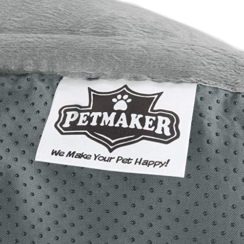 Side angle view of the diamond patterned quilted pet couch cover by Petmaker.