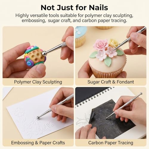 Handheld view of Qulkws nail painting and dotting pens