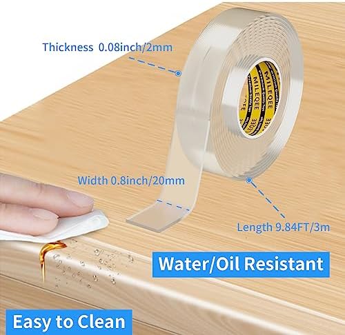 Close up of Mileqee transparent furniture edge bumper