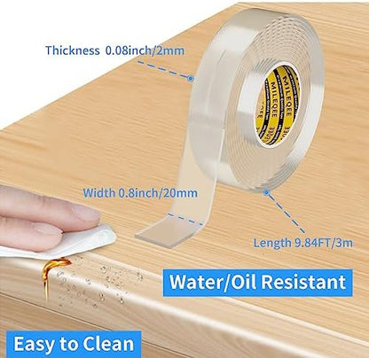 Close up of Mileqee transparent furniture edge bumper