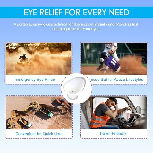 Five pack of blue Wash+Out portable eyewash cups for first aid kits