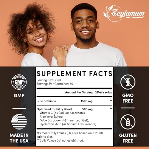 Zeylamum liposomal glutathione supplement packaging details