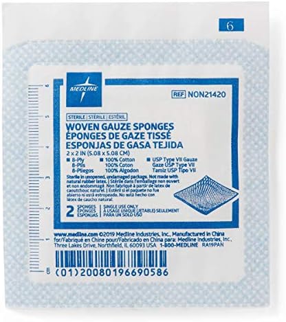 Medline hospital quality medical dressing sponge box contents