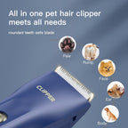 Low noise pet hair shaver being rinsed under running tap water